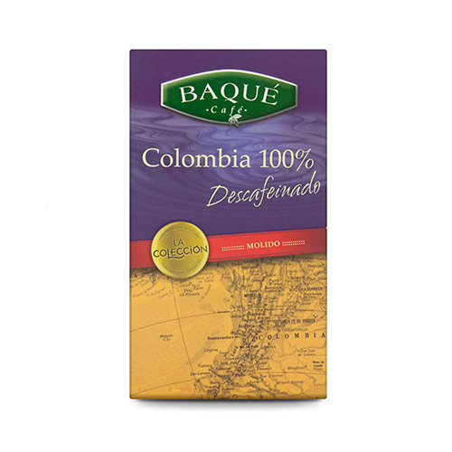 Café molido Colombia Descafeinado, 250 g.