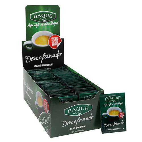 Kafe disolbagarria Kafeinagabea zorroan, 100 unit.