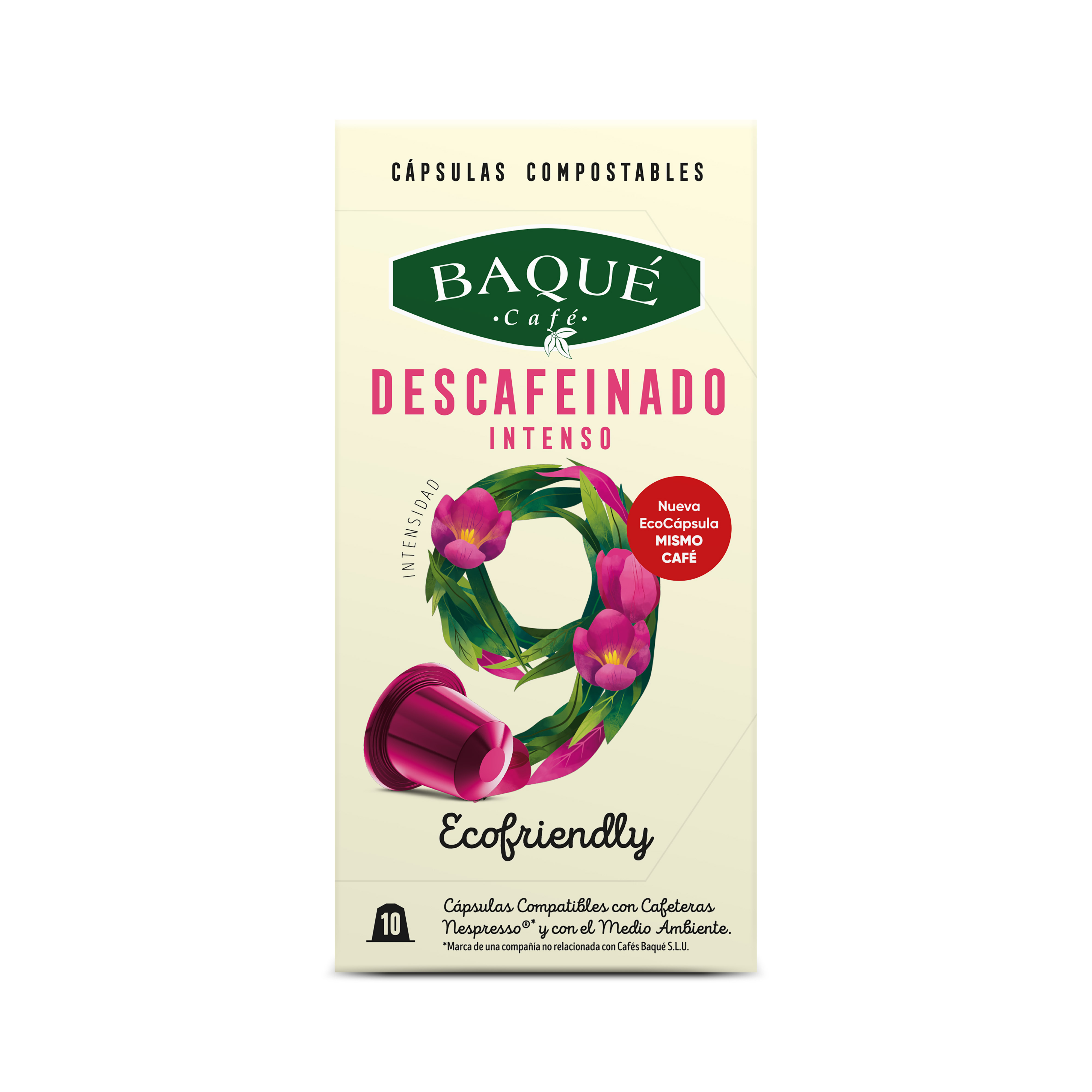 Descafeinado Intenso 10 cápsulas Compostables compatibles Nespresso®