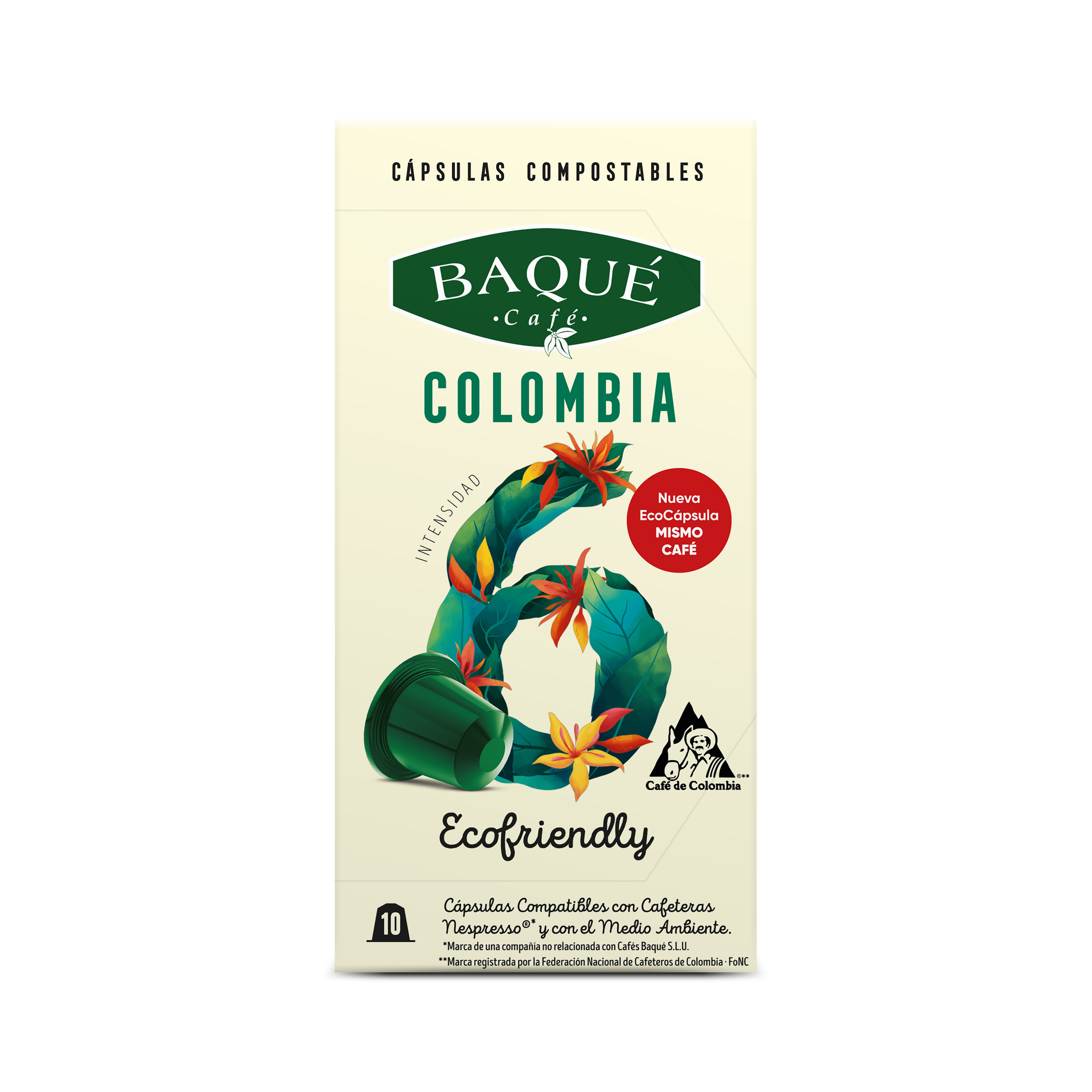 Colombia 10 cápsulas Compostables compatibles Nespresso®