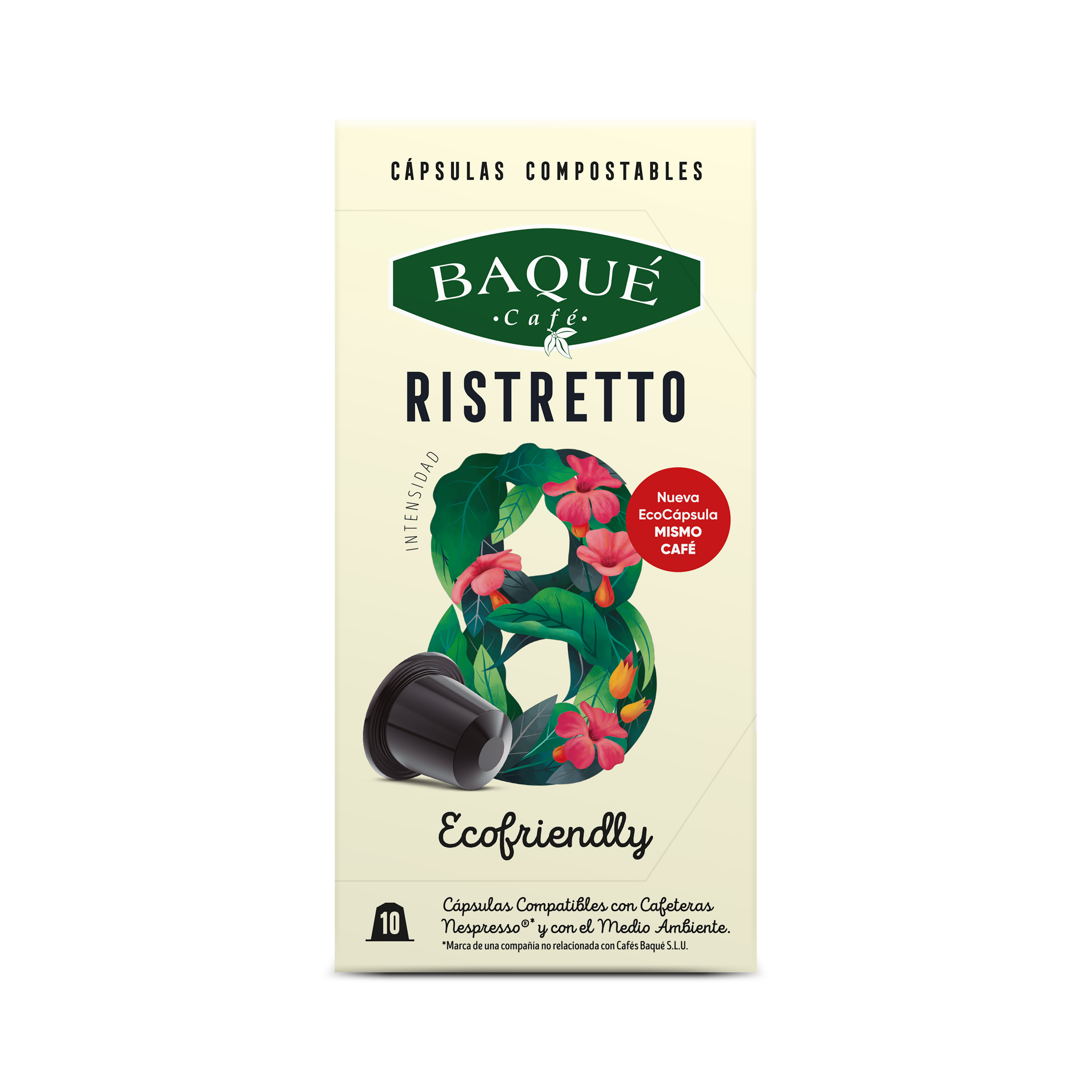 Ristreto 10 kapsula konpostagarri Nespresso®-rekin bateragarriak