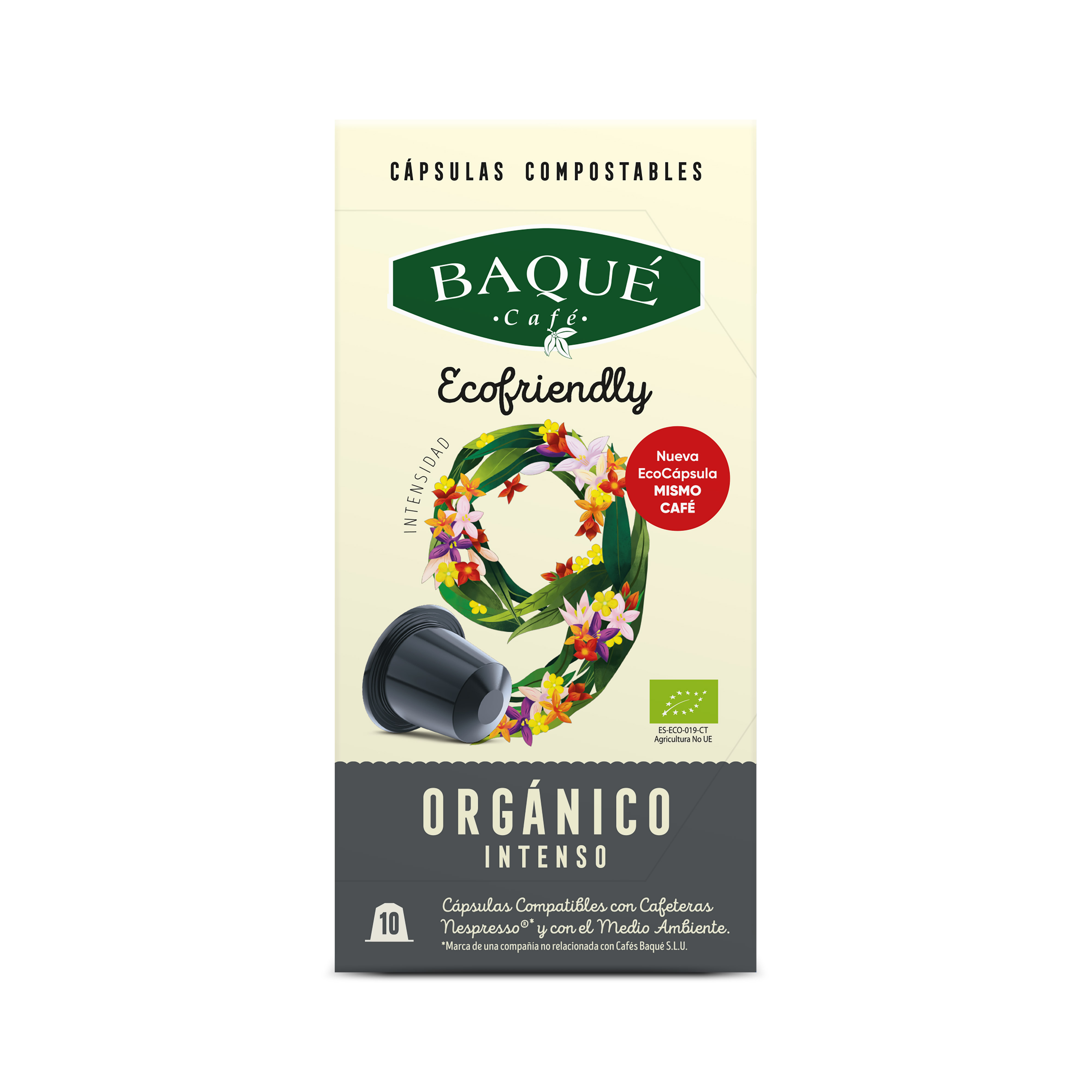 Orgánico intenso 10 cápsulas compostables compatibles Nespresso®