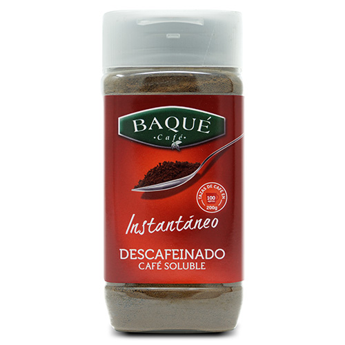 Café soluble Descafeinado, 200 g.