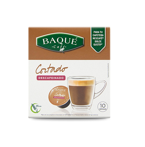 Descafeinado Cortado 10 cápsulas compatibles Dolce Gusto® - Cafés Baqué