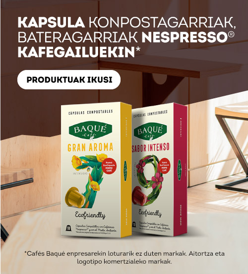 Kapsula konpostagarriak, bateragarriak Nespresso® kafegailuekin