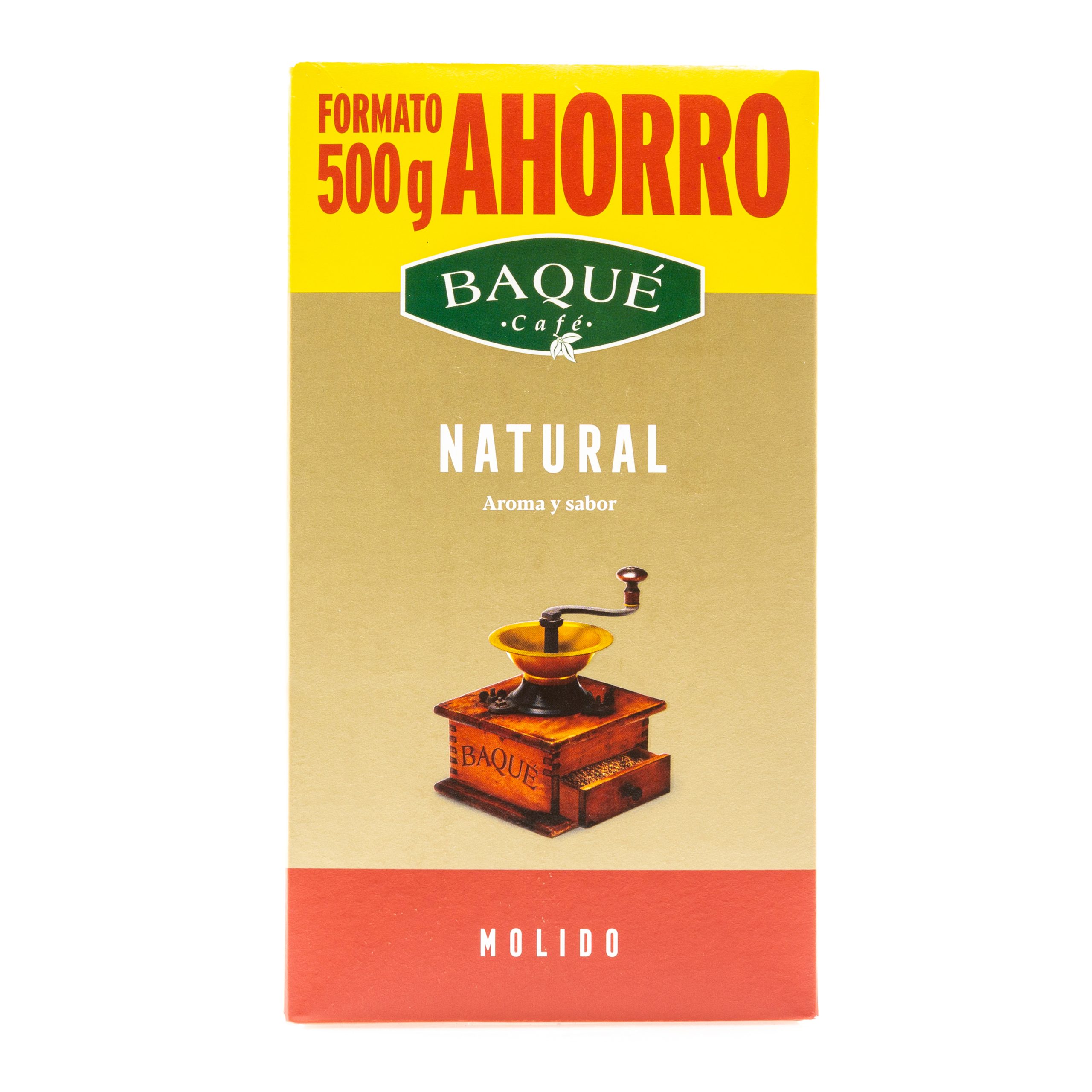 Café molido Natural, 500 g. - Cafés Baqué