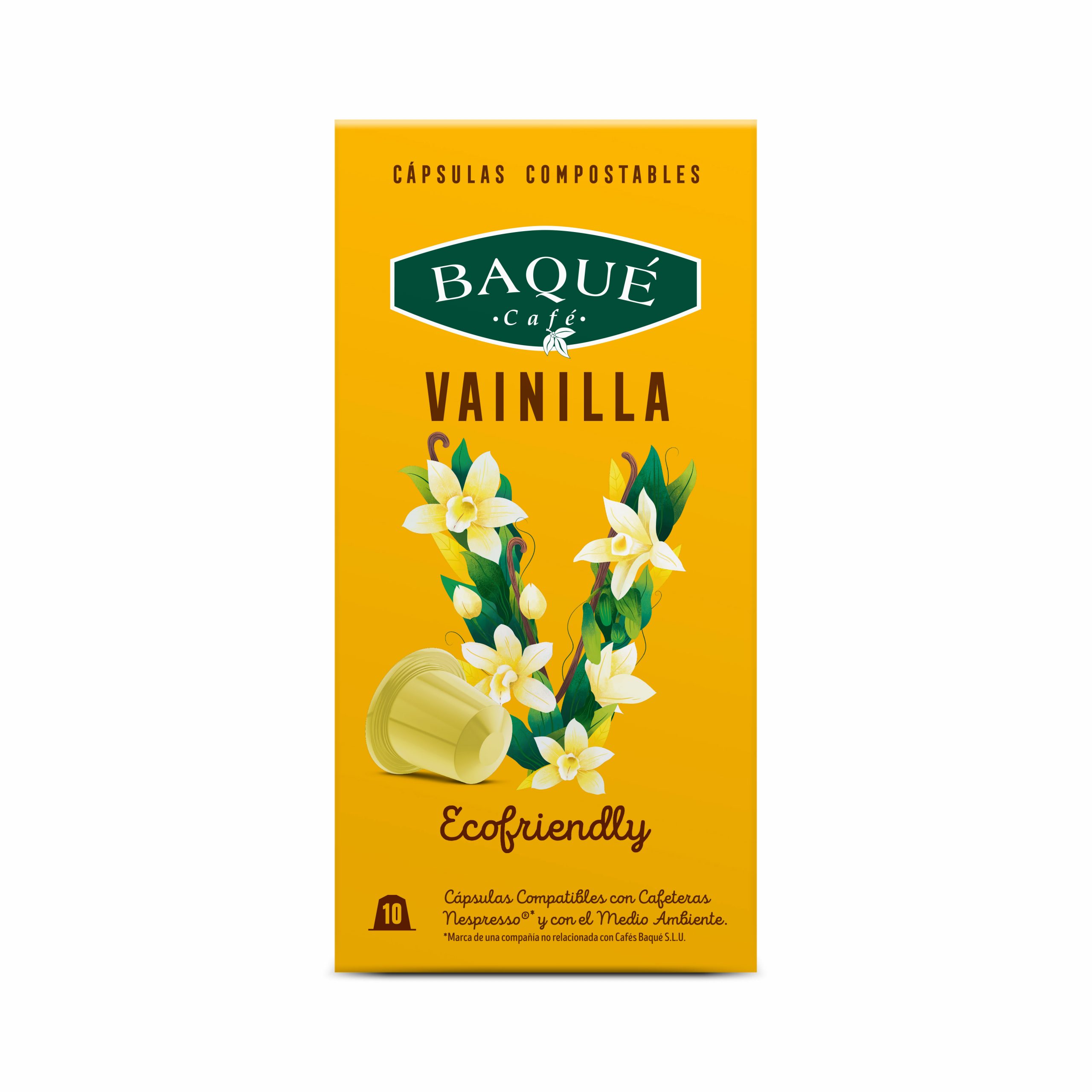 Vainilla 10 cápsulas Compostables compatibles Nespresso®