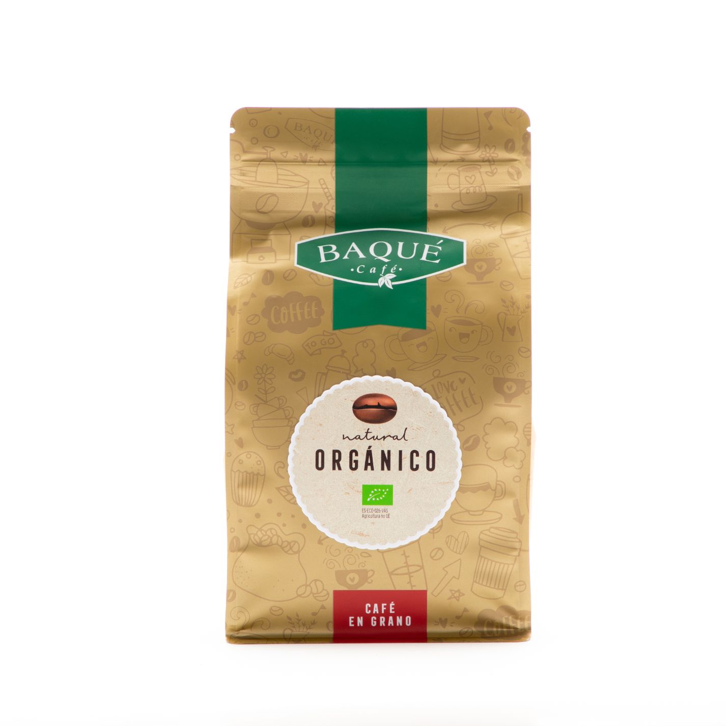 Café en grano Orgánico Natural, 500 g.