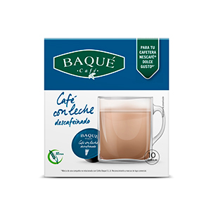 Con Leche Descafeinado 10 cápsulas compatibles Dolce Gusto® - Cafés Baqué