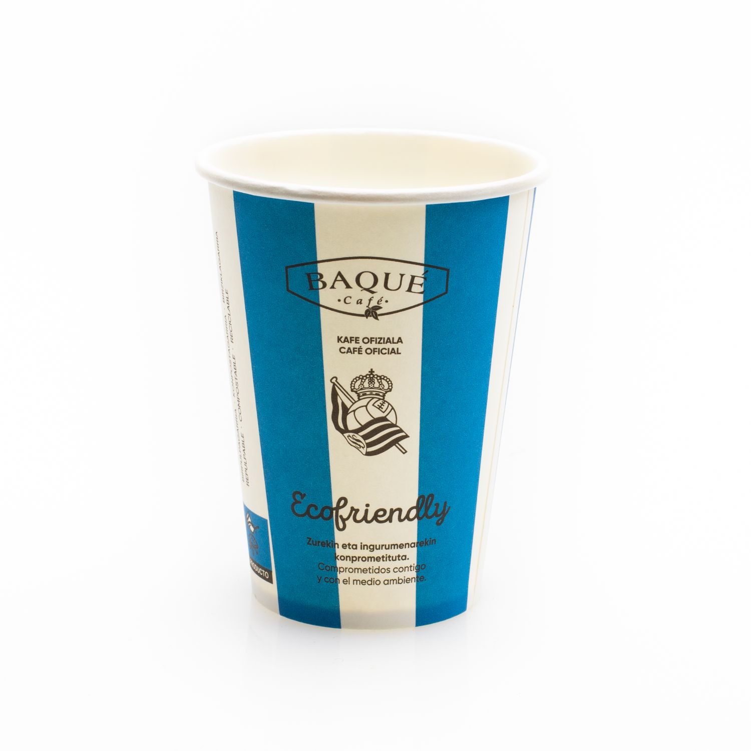 Vaso compostable Real Sociedad 7,5 OZ 100 uds.