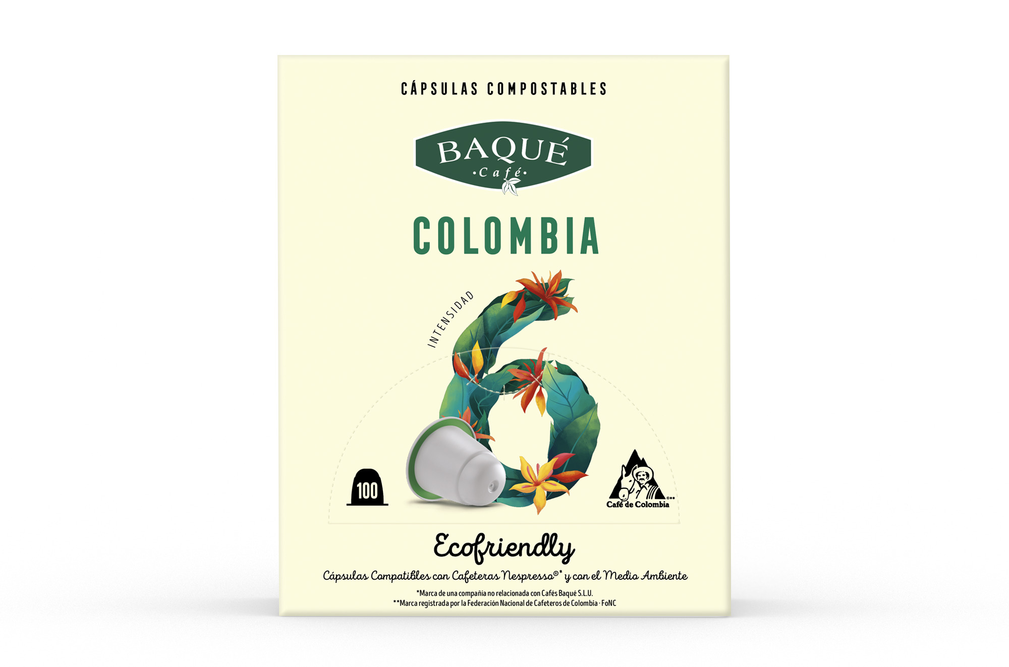 Colombia 100 cápsulas compostables compatibles NESPRESSO®