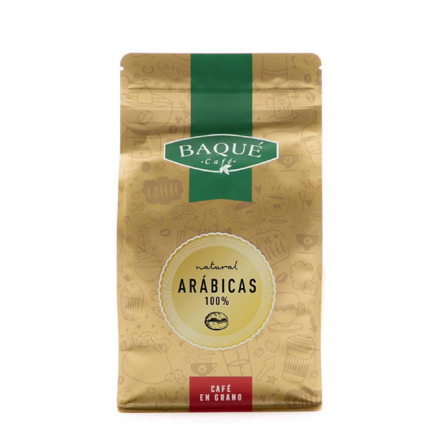 Café en grano 100% Arábicas, 400 g.
